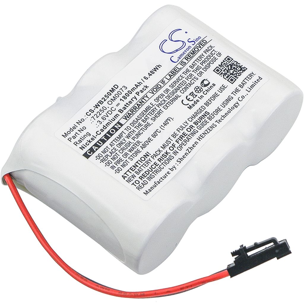 Batteri til Welch-Allyn 72250,OM0073 1800 mAh