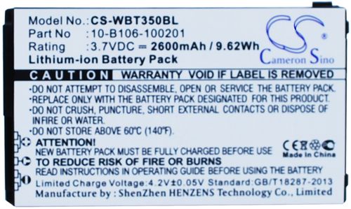 Batteri til Widefly 10-B106-100201 2600 mAh