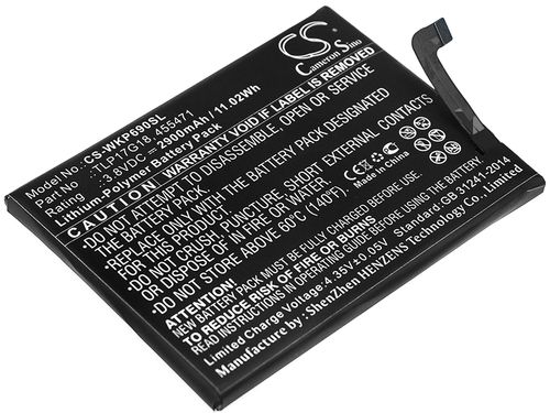 Batteri til Wiko TLP17G18,455471 2900 mAh