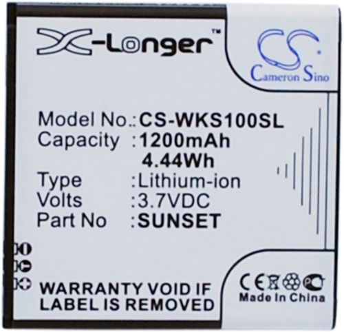 Batteri til Wiko SUNSET 1200 mAh