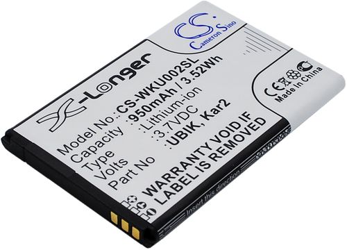Batteri til Wiko UBIK,DOLFY,Venia,Kar2 950 mAh