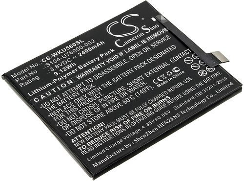 Batteri til Wiko S104-U76000-002,S104-U76000-000 2400 mAh