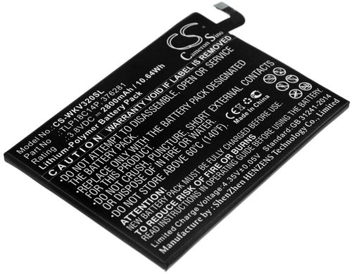 Batteri til Wiko TLP18C14P,376281 2800 mAh