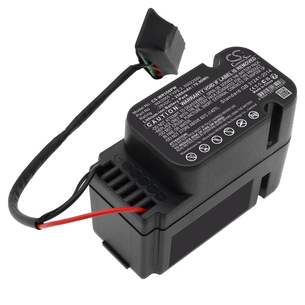 Batteri til Worx WA3565 TYPE 2,50022580,50022713,50026980,50029621 2500 mAh