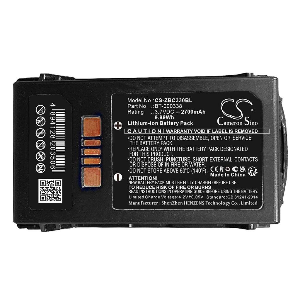 Batteri til Zebra BT-000337,BT-000338,BTRY-MC33-27MA-01 2700 mAh