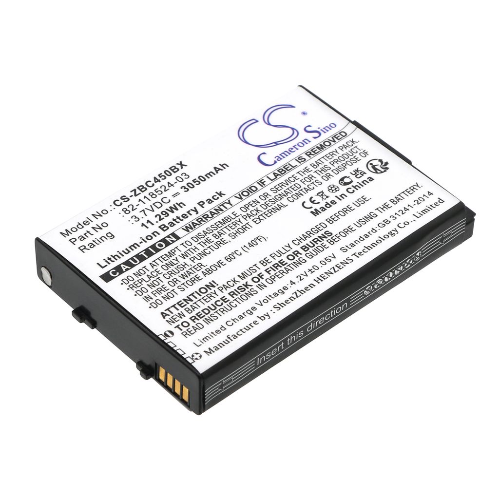 Batteri til Zebra 82-118524-03,BTRY-MCXX-3080-01R 3050 mAh