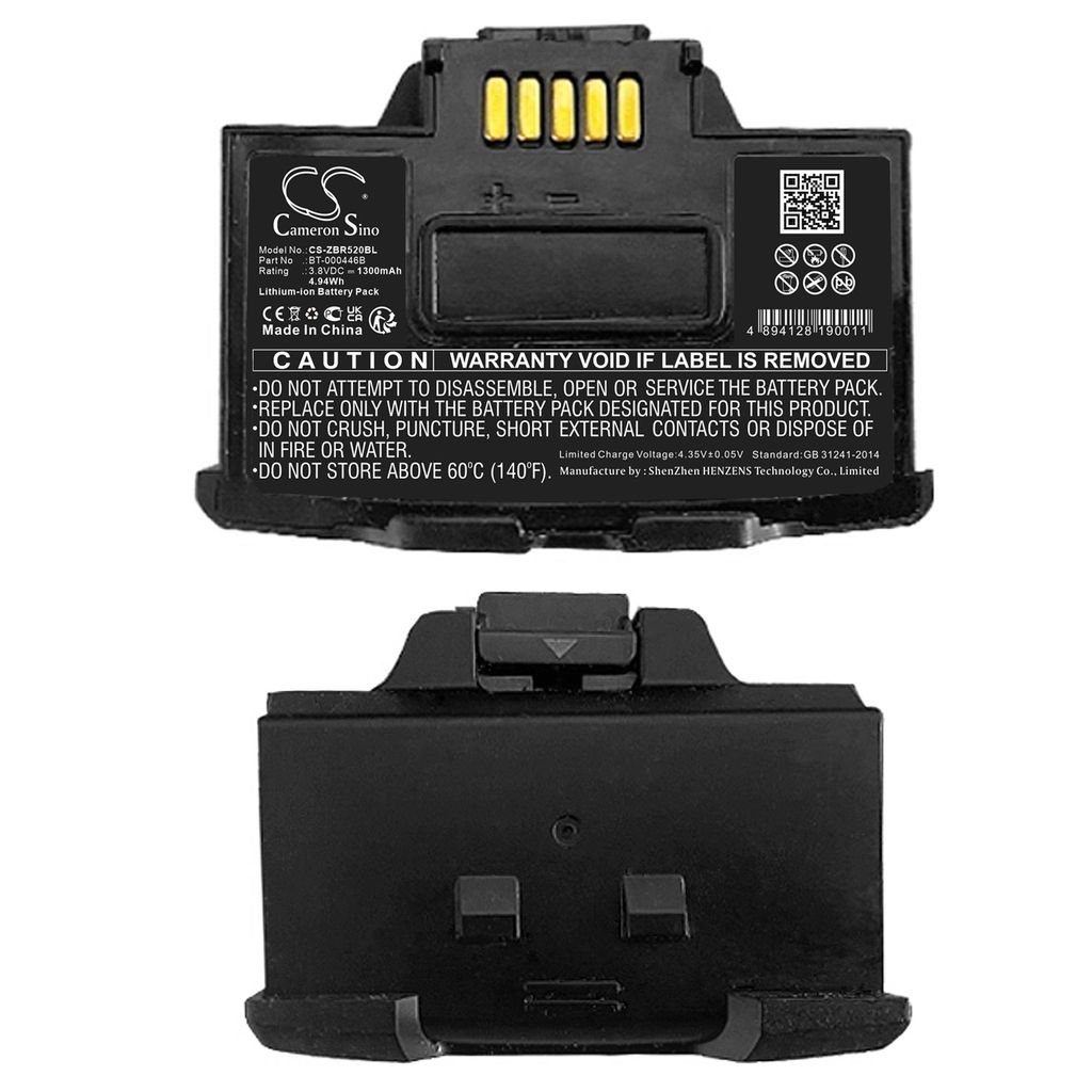 Batteri til Zebra BT-000446B 1300 mAh