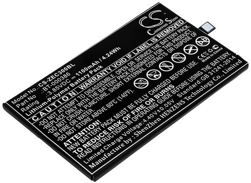Batteri til Zebra BT-000386,BTRY-EC30-12MA1-01,BT-000386-00 1100 mAh