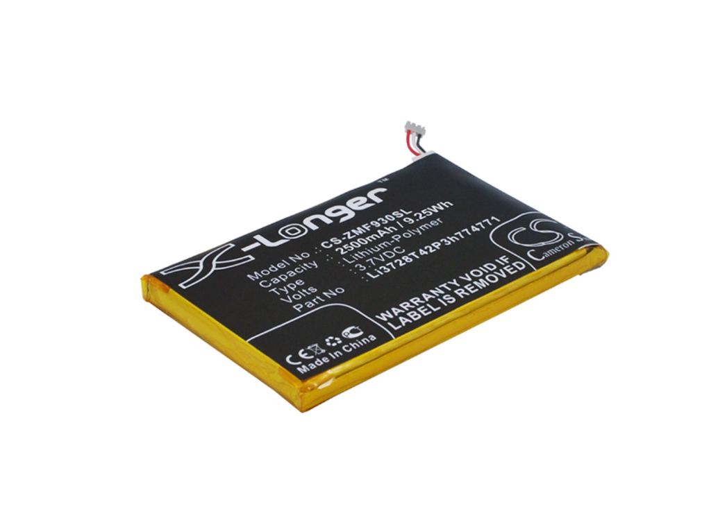 Batteri til ZTE Li3728T42P3h774771,ZEBAP1 2500 mAh