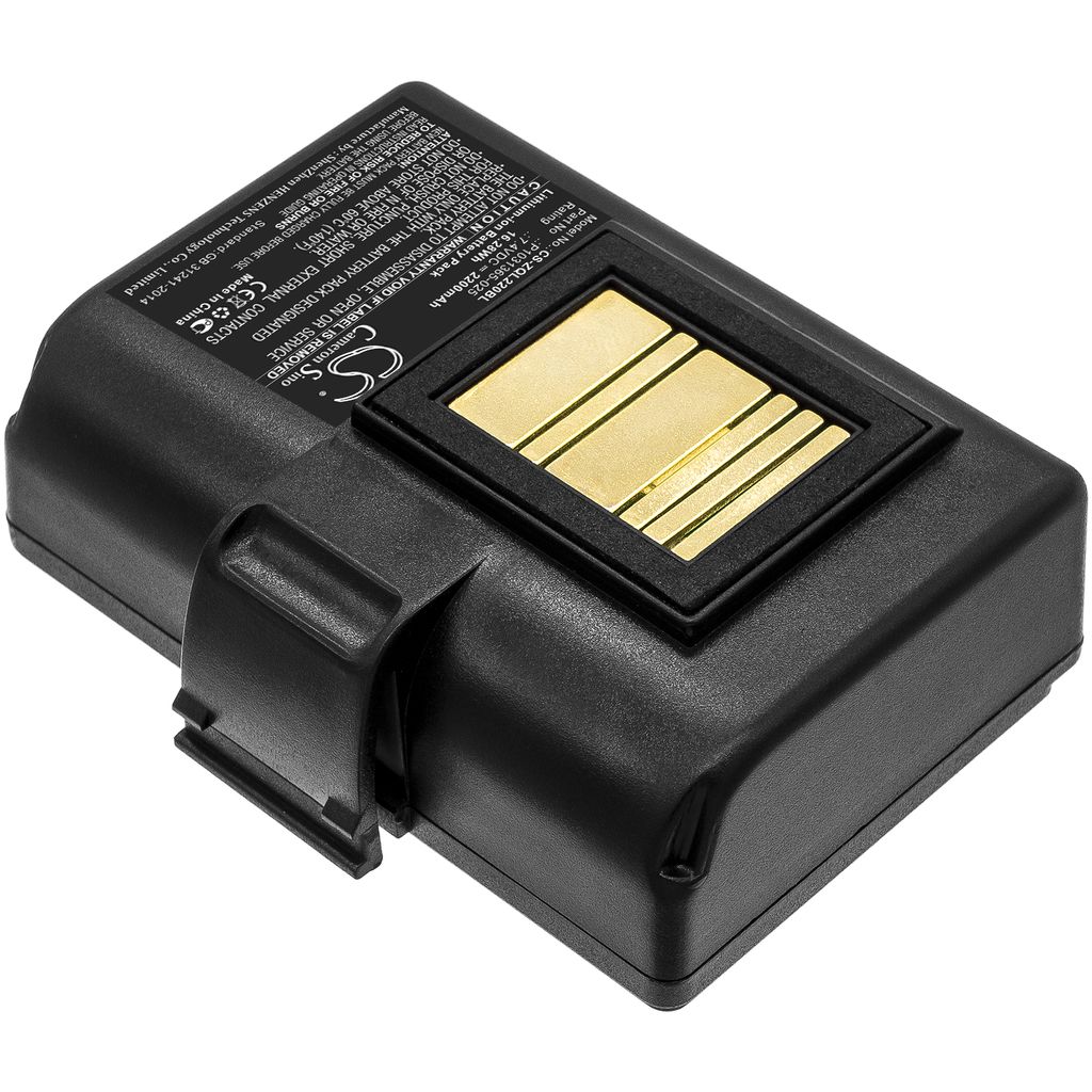 Batteri til Zebra AT16004,BTRY-MPP-34MA1-01,BTRY-MPP-34MAHC1-01,BTRY-MPP-EXT1-O1,P1023901,P1023901-LF,P1031365-025,P10 2600 mAh