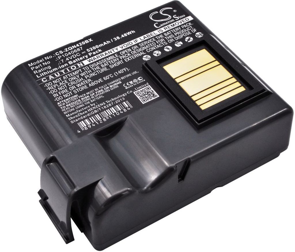 Batteri til Zebra P1040687,P1050667-016,BTRY-MPP-68MA1-01 5200 mAh