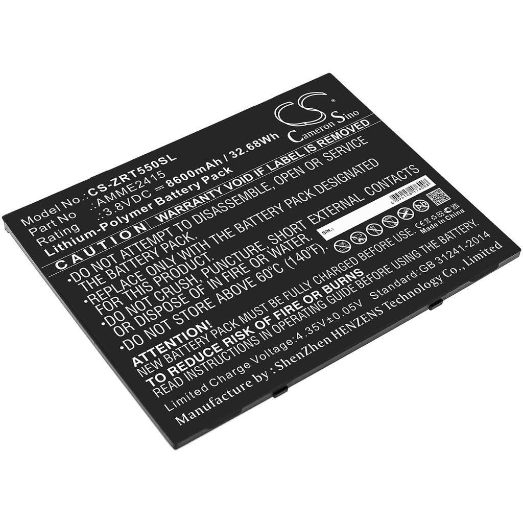 Batteri til Zebra AMME2415,BTRY-ET5X-10IN1-01 8600 mAh