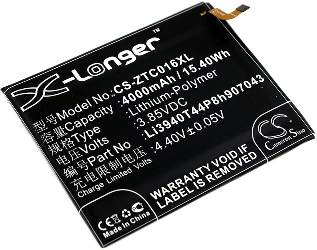 Batteri til ZTE Li3940T44P8h907043 4000 mAh