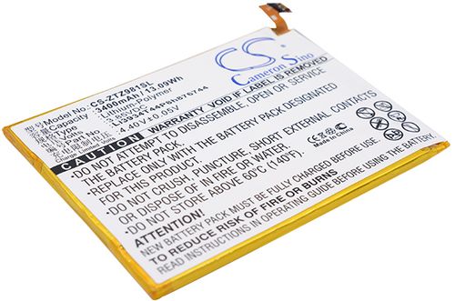Batteri til ZTE Li3934T44P8h876744,Li3934T44PH8H876744 3400 mAh